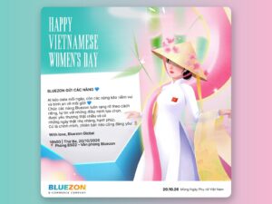 Poster Happy Vietnamese Women's Day 20/10 của Bluezon