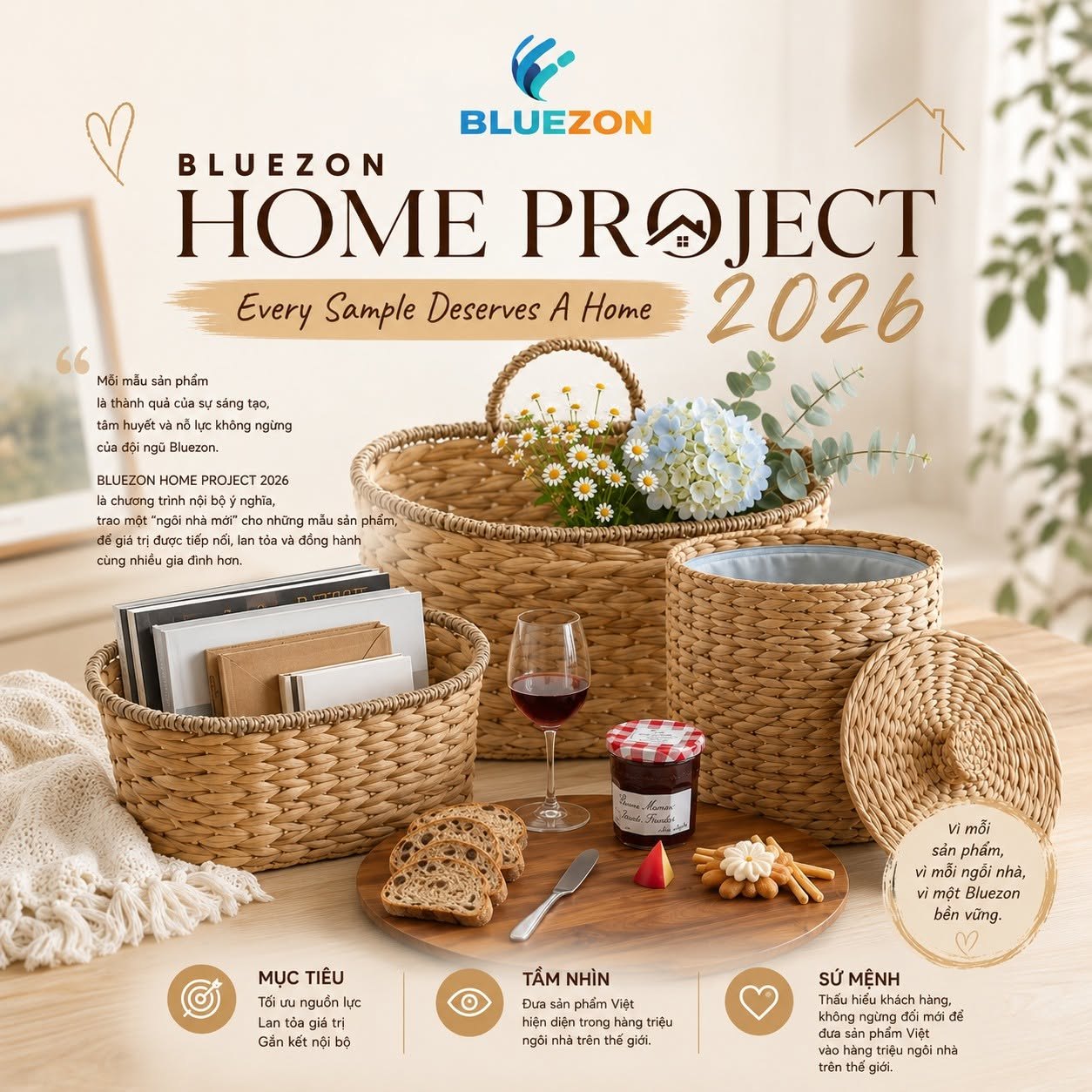 Poster Bluezon Home Project 2026 – Every Sample Deserves A Home
