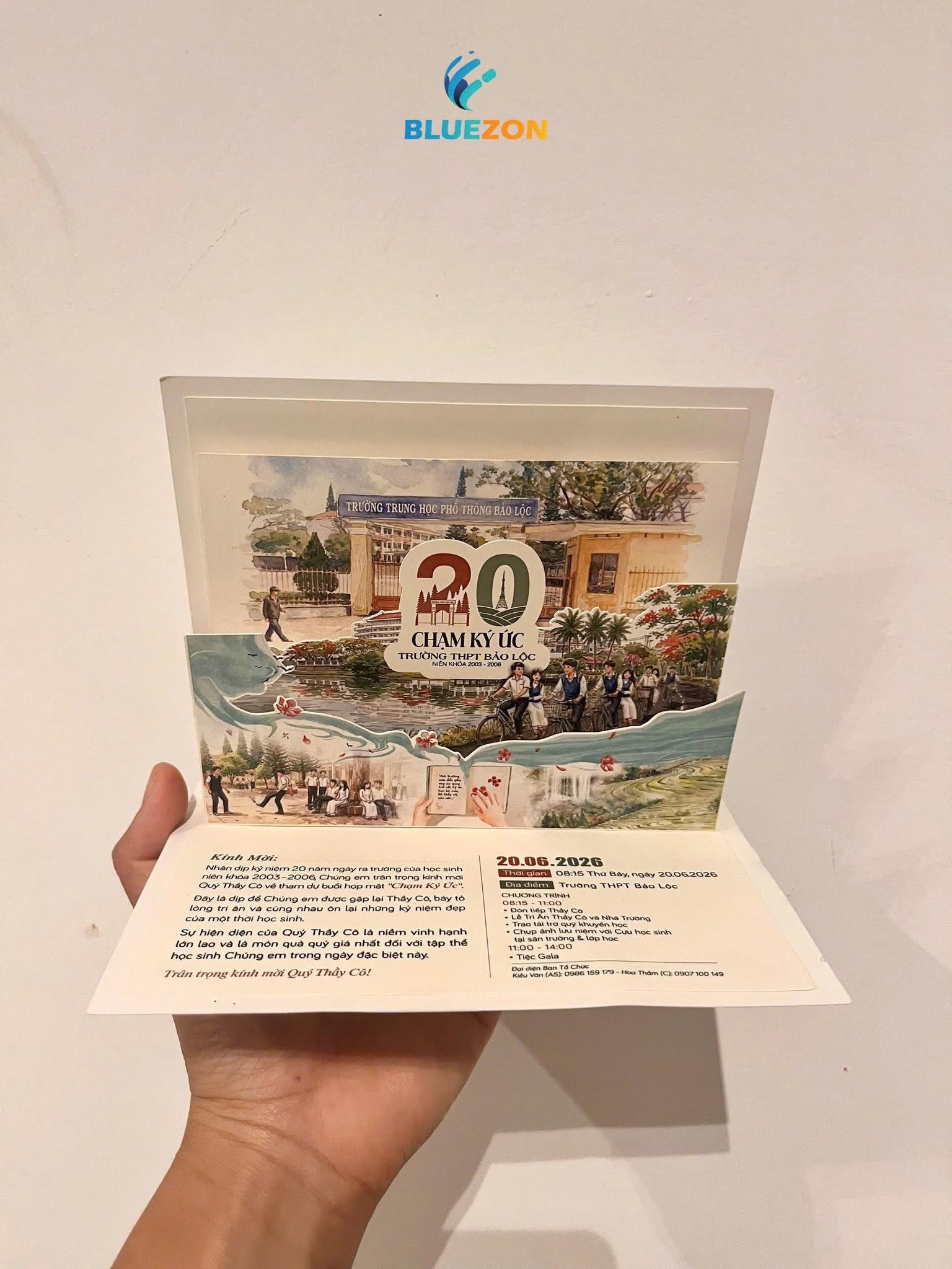 Thiệp tri ân thầy cô 20 Năm Chạm Ký Ức