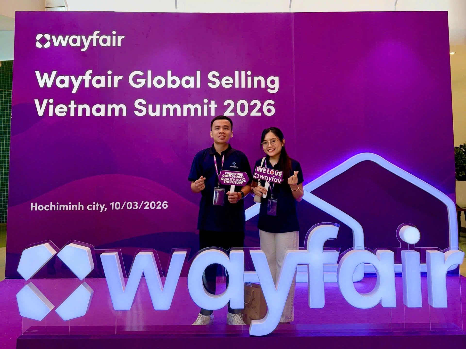 Đội ngũ Bluezon tại Wayfair Global Selling Vietnam Summit 2026
